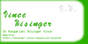 vince wisinger business card